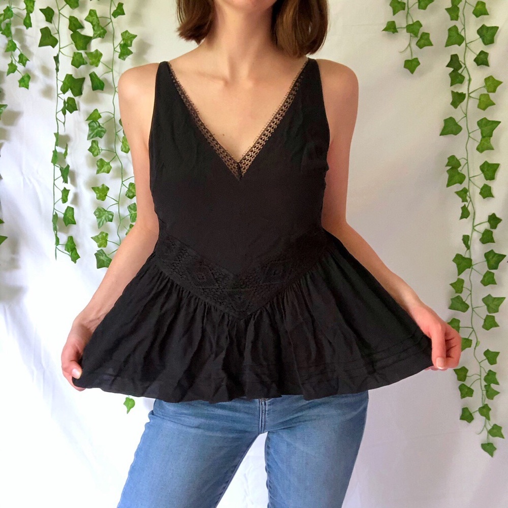 Derek Lam designer peplum tank top